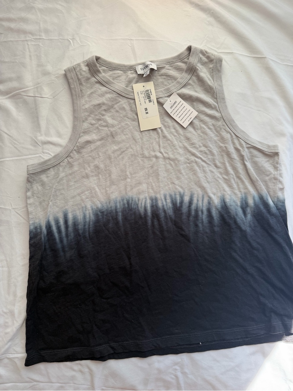 Evereve Ombre Tank Top in Gray and Black